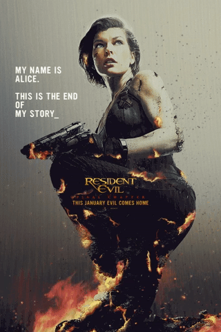 Milla Jovovich, poderosa en el poster en movimiento de “Resident Evil: El capítulo final”   - 1