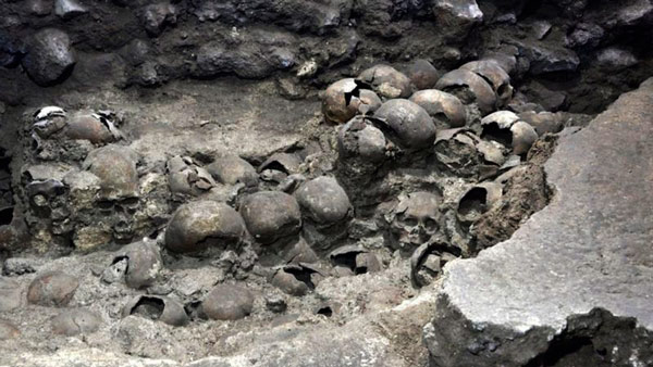 Hallazgo en Ciudad de México: 119 cráneos de sacrificios aztecas - 1