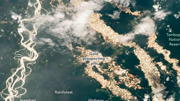 Rios de ouro: imagem chocante da NASA revela garimpo ilegal na Amazônia - 1
