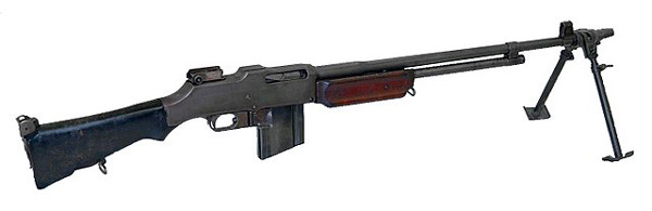 Imagen de un fusil automático Browning (Browning Automatic Rifle)