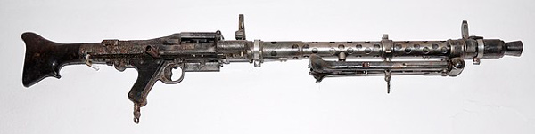 Imagen de una ametralladora MG 34 (Maschinengewehr 34).